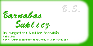 barnabas suplicz business card