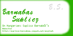 barnabas suplicz business card